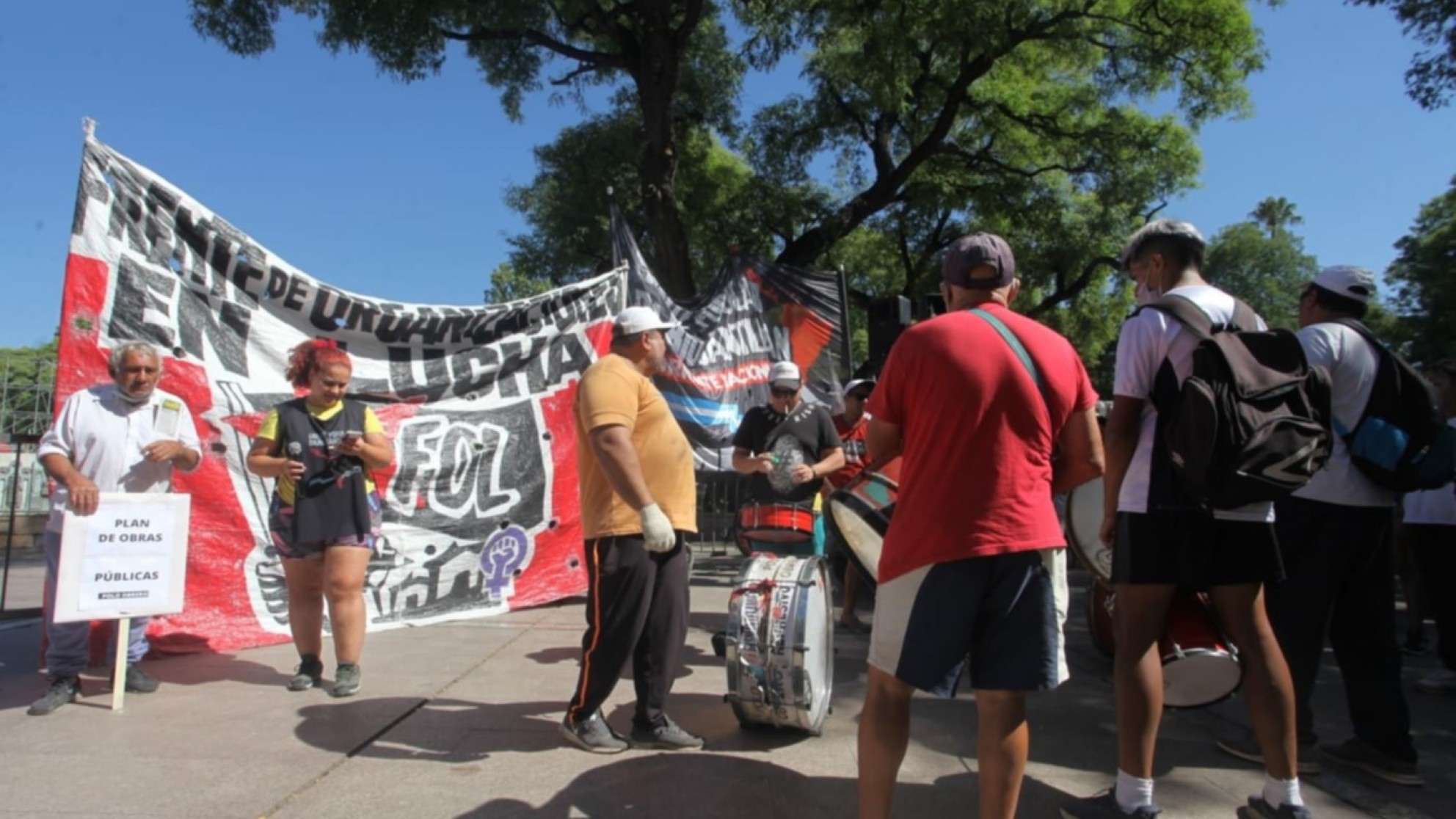 Caos vehicular por marcha del Polo Obrero en calles del microcentro